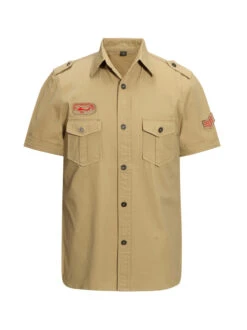 Casual Vintage Versatile Plus Size Overalls Shirts For Men