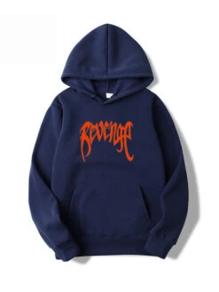 Stylish Letter Printed Loose Hooded Sweatshirt