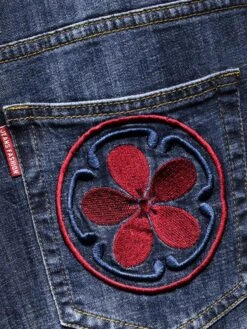 Personality Embroidery Ruched Denim Long Pants -FlexTrend Store P 20211101160700097 165