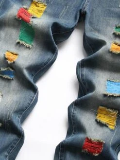 Trendy Contrast Color Jeans Pant For Men 13 Trendy Contrast Color Jeans Pant For Men -FlexTrend Store P 20211116112928162 844