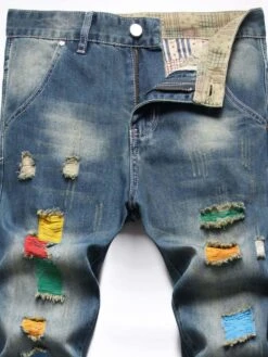 Trendy Contrast Color Jeans Pant For Men 11 Trendy Contrast Color Jeans Pant For Men -FlexTrend Store P 20211116112932898 905