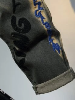 Street Letter Embroidery Mid Waist Denim Jeans -FlexTrend Store P 20211125124732361 270