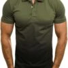 Turndown Collar Summer Gradient Color Polo Shirt -FlexTrend Store P 20211222141359656 705
