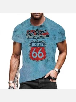 Street Letter Print Short Sleeve T Shirt