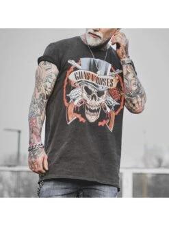 Summer Casual Skull Printed Cotton Short Sleeve Tee