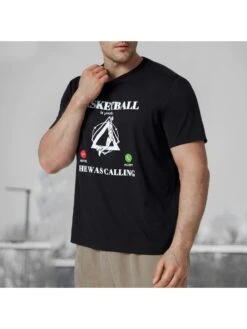 Men Leisure Pullover Short Sleeve Printed Tee -FlexTrend Store P 20220414132633652 427