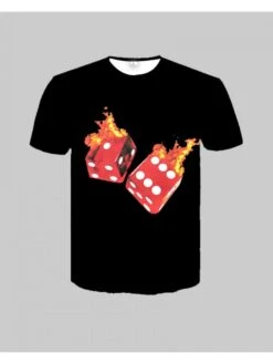 2022 Printing Round Neck Short Sleeve T Shirt -FlexTrend Store P 20220421191446943 644