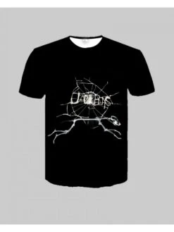 Summer Spider Web Printed Short Sleeve T Shirt -FlexTrend Store P 20220421191646855 107