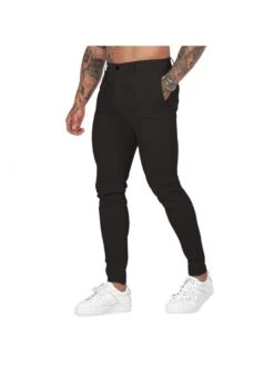Simple Design Solid White Men Pencil Trousers -FlexTrend Store P 20220427173744841 747