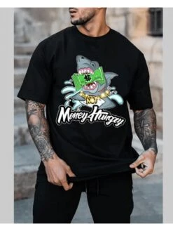 Summer New Fashion Casual Digital Printed Men's Tee