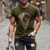 Fashion Printing Short Sleeve T-shirts For Men -FlexTrend Store P 20220513145634740 392