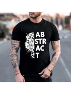 Fashion Letter Printing Loose Men's Tee