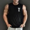 Men Sport Fitness Printing Black Vests -FlexTrend Store P 20220525225138873 212