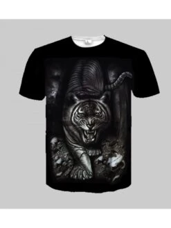 Fashion Digital Tiger Pattern Men's Tee -FlexTrend Store P 20220601190345174 207