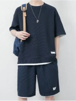 Men's Casual Half Sleeve 2 Piece Short Suit