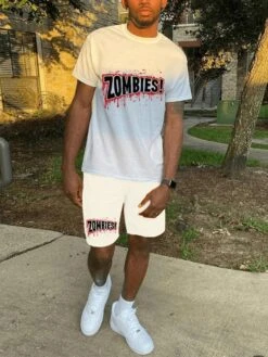 Summer Fashion Letter Printing Top And Shorts Men's Suits