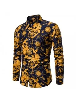 Fall Printed Long Sleeve Printed Shirts For Men -FlexTrend Store P 20220628130301562 278