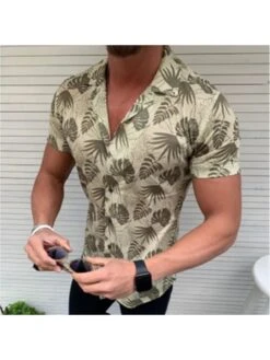 Fashion Short Sleeve Printed Shirts For Men