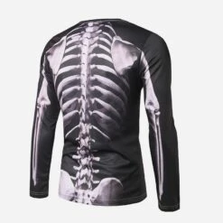 Skeleton Printed Long Sleeve Tees For Men -FlexTrend Store P 20220629152742349 484