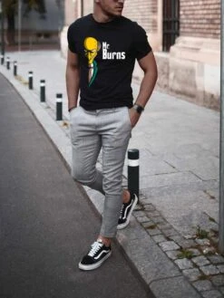 Men's Casual Letter Printed Crew Neck Short Sleeve Tee