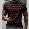 Round Neck Short Sleeve Hollow Out Men's T-Shirt -FlexTrend Store P 20220721204657152 774