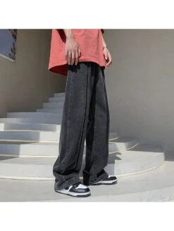 Summer Versatile Men's Pure Color Straight Jeans