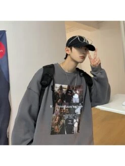 Street Hip-Hop Printing Hoodie Men's Sweatshirts