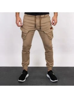 Fashion Casual Pure Color Drawstring Pants For Men