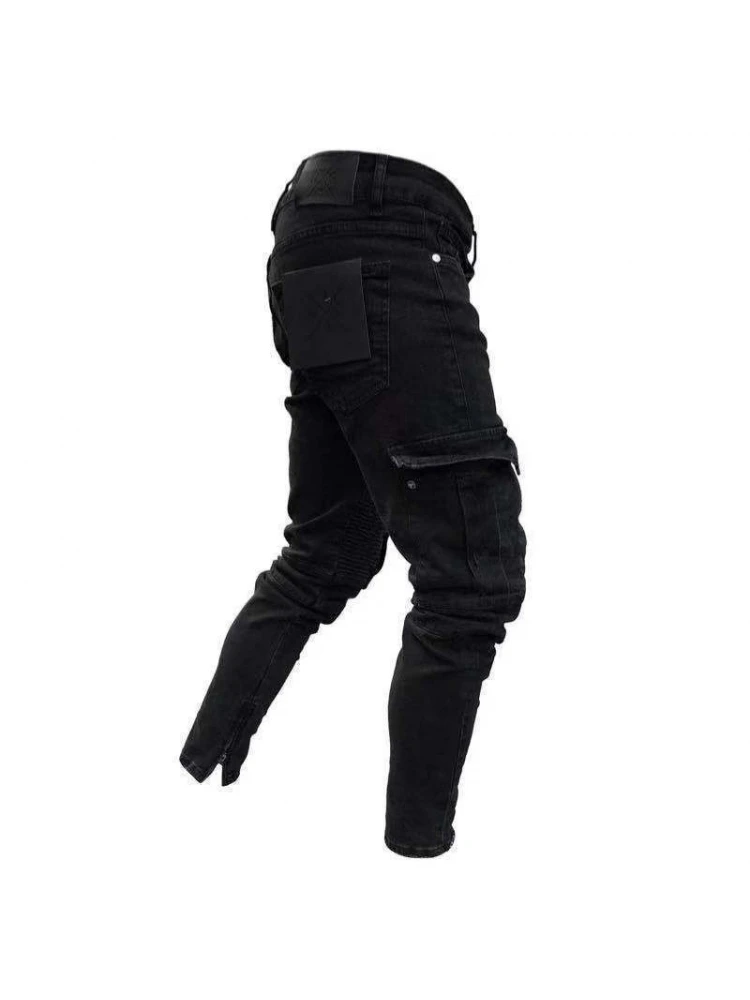 Pure Color Denim Jeans For Men 4 Pure Color Denim Jeans For Men - Image 2