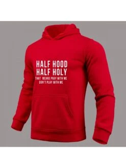 Letter Printed Loose Hooded Tops For Men -FlexTrend Store P 20221017141953397 642