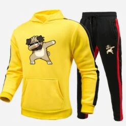 Funny Dog Graphic 2 Piece Tracksuit Sets For Men