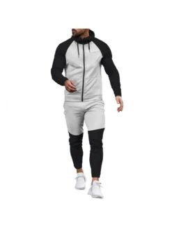 Colorblock Men's Training Sports Set