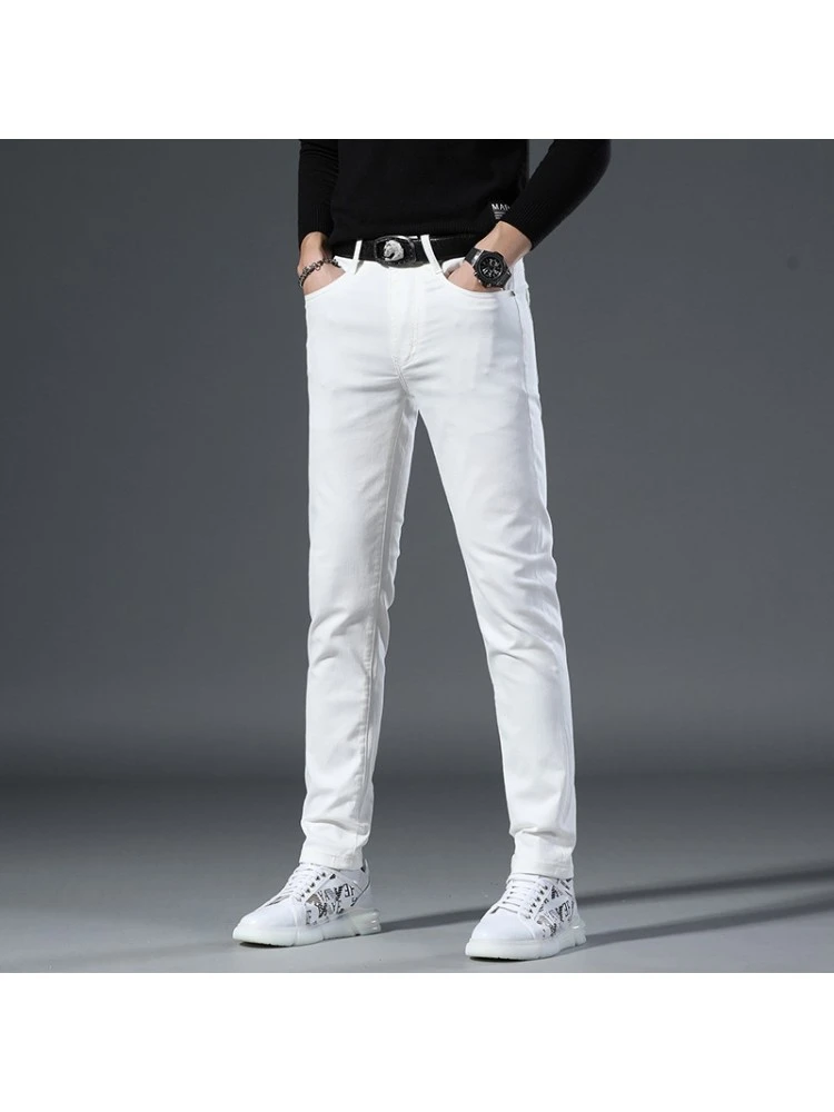 2023 Casual White Denim Jeans For Men 4 2023 Casual White Denim Jeans For Men - Image 2