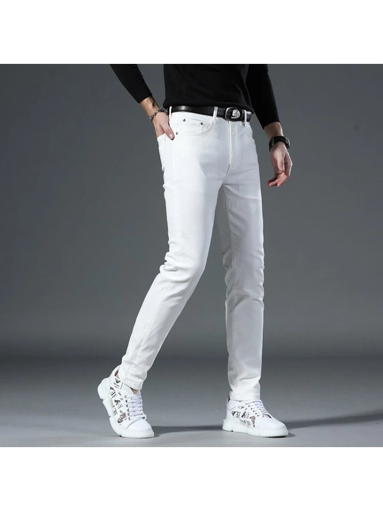 2023 Casual White Denim Jeans For Men 6 2023 Casual White Denim Jeans For Men - Image 4