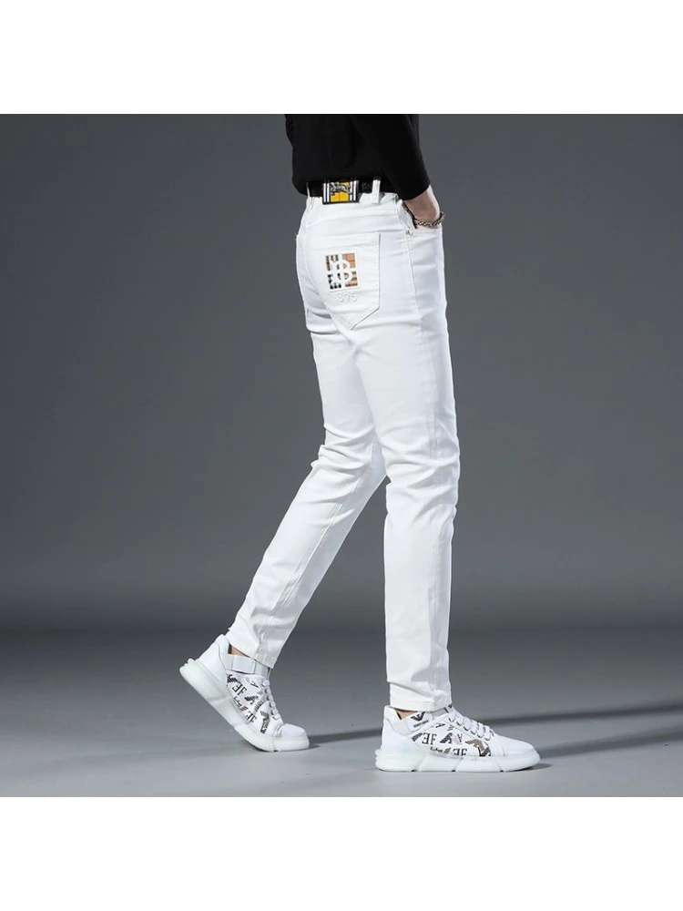 2023 Casual White Denim Jeans For Men 7 2023 Casual White Denim Jeans For Men - Image 5