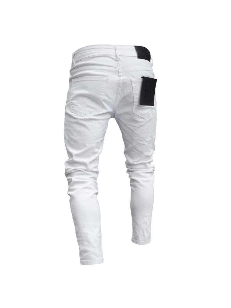 Men Cartoon Pattern Denim Men Pencil Jeans 5 Men Cartoon Pattern Denim Men Pencil Jeans - Image 3