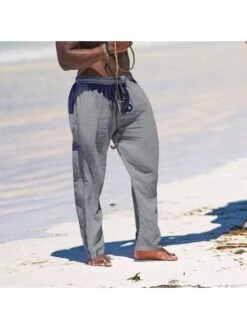 Men's Solid Breathable Casual Loose Pants -FlexTrend Store P 20230628132511980 866