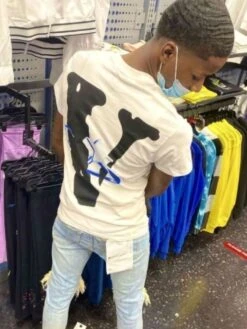 White Printing Tee For Men