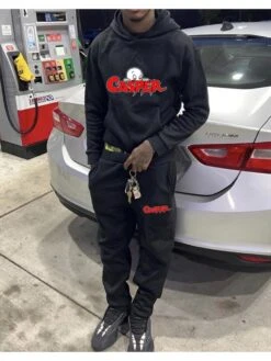 Men's Hooded Printing Sweater Suit