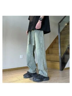 Retro Washed Distressed Loose Wide Leg Jeans -FlexTrend Store P 20230908103216147 761