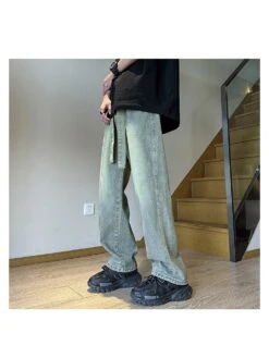 Retro Washed Distressed Loose Wide Leg Jeans -FlexTrend Store P 20230908103218677 707