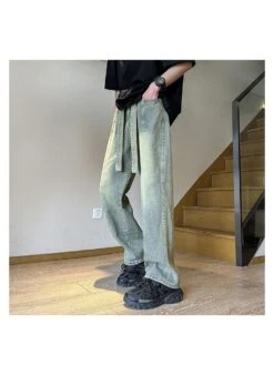 Retro Washed Distressed Loose Wide Leg Jeans -FlexTrend Store P 20230908103221205 679