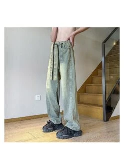 Retro Washed Distressed Loose Wide Leg Jeans -FlexTrend Store P 20230908103228785 176