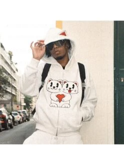 Hooded Long Sleeve Zipper Jackets