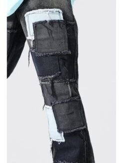 Colorblock Denim Loose Jeans -FlexTrend Store P 20231106160718176 138