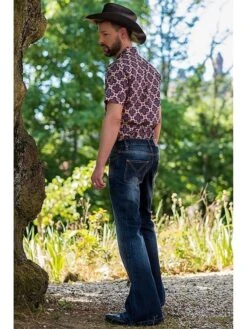 Patchwork Denim Flared Jeans -FlexTrend Store P 20231113172211844 284