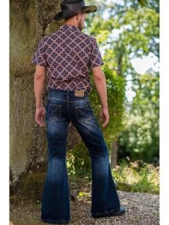 Patchwork Denim Flared Jeans -FlexTrend Store P 20231113172214361 342