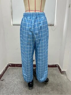 Jacquard Weave Plaid Lace-Up Men's Long Pant -FlexTrend Store P 20240130155010817 278