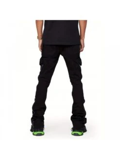 Washed Denim Bodycon Men's Cargo Pants -FlexTrend Store P 20240307163034421 290