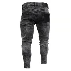 Fashion Pure Color Ripped Men's Denim Jeans -FlexTrend Store P 20240307163523910 262